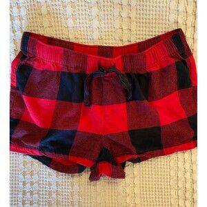 Old Navy Women’s Shorts Red Buffalo Plaid Size Medium Pajama Sleep Bottoms